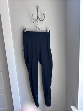 lululemon athletica Black High-Rise Performance Leggings with mesh side leg